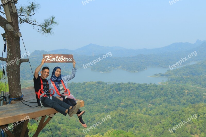 Mountain View Lake Beautiful Explore Indonesia