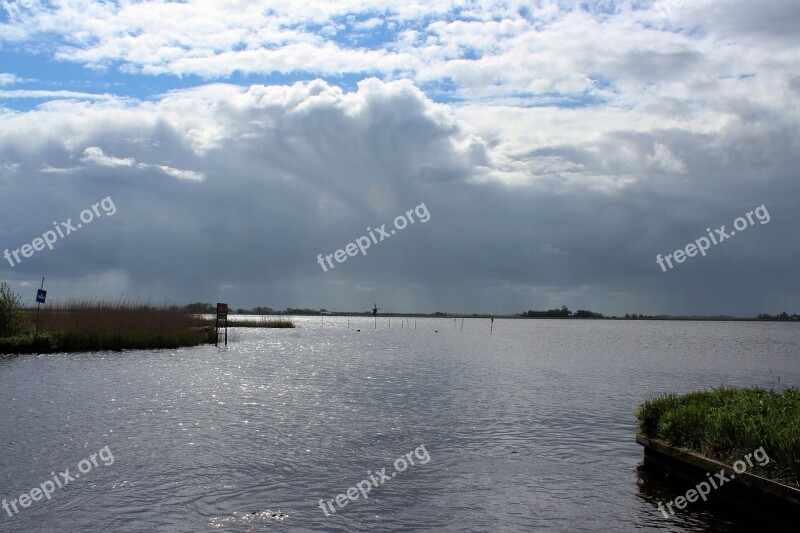 Friesland More Water Wind Clouds