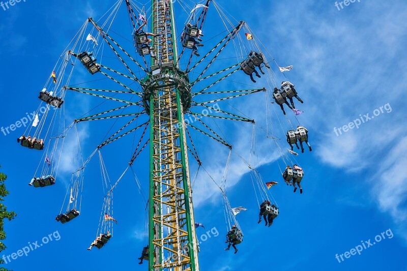 Folk Festival Chain Carousel Year Market Fair Fairground