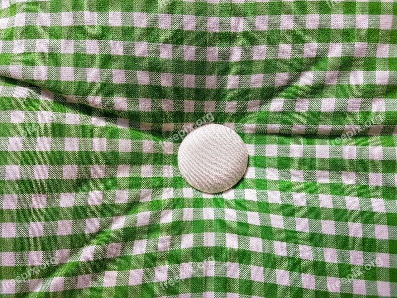 Pillow Green Checked Room Object