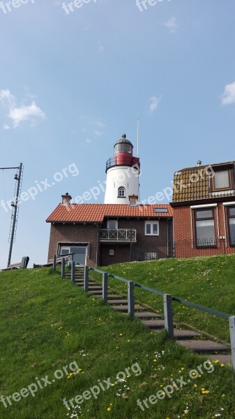 Lighthouse Tower Sea Urk No Person