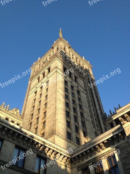 Warsaw Pkin Palace Of Culture Poland Architecture