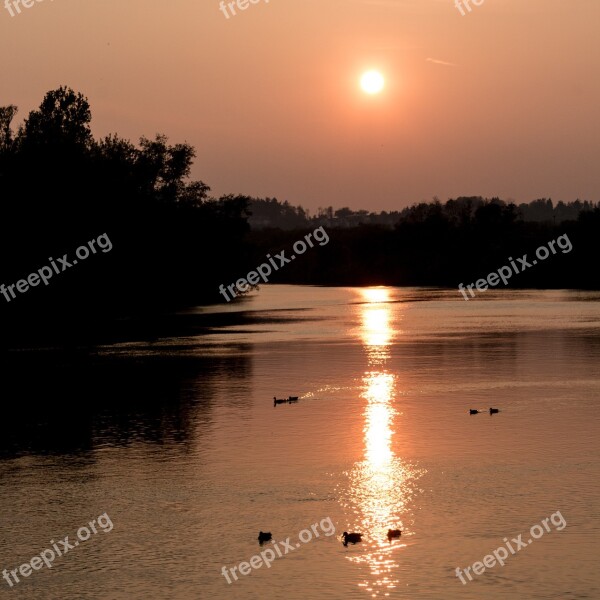 Water River Sun Nature Flow