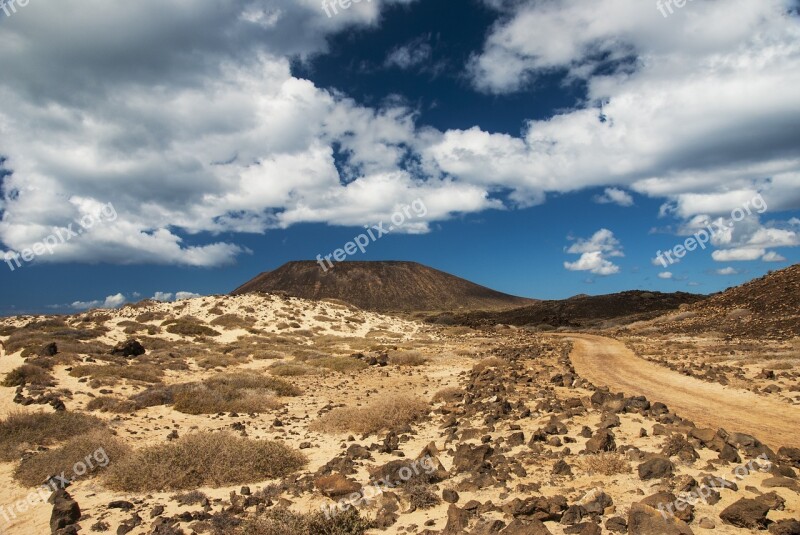 Island Vulcano Los Lobos Canary Islands Free Photos