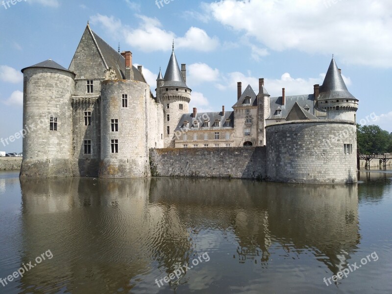 Castle Sully Reflection Medieval Palace