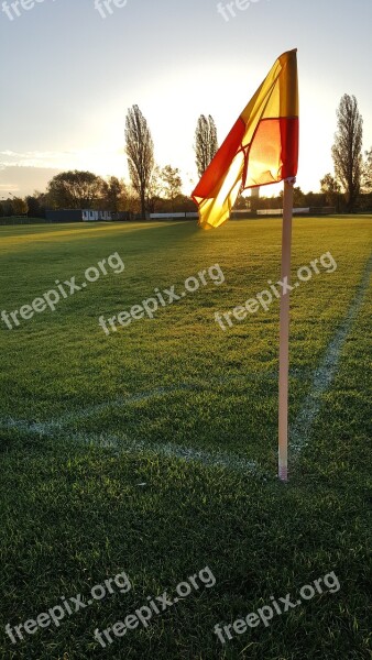 Football Field Flag Mark Rush Ball Sports