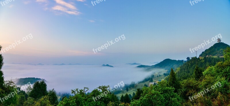 The Scenery Clouds Mountain Distant Hills Free Photos