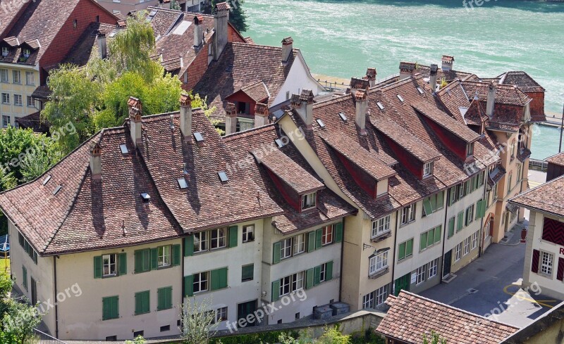 Switzerland Bern Historic Center Roofs Fireplaces