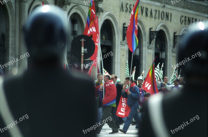 Street Travel Demonstration Roma Italy