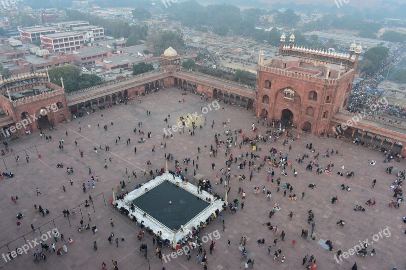 Jamamasjid Top-view Indian Ancient Art