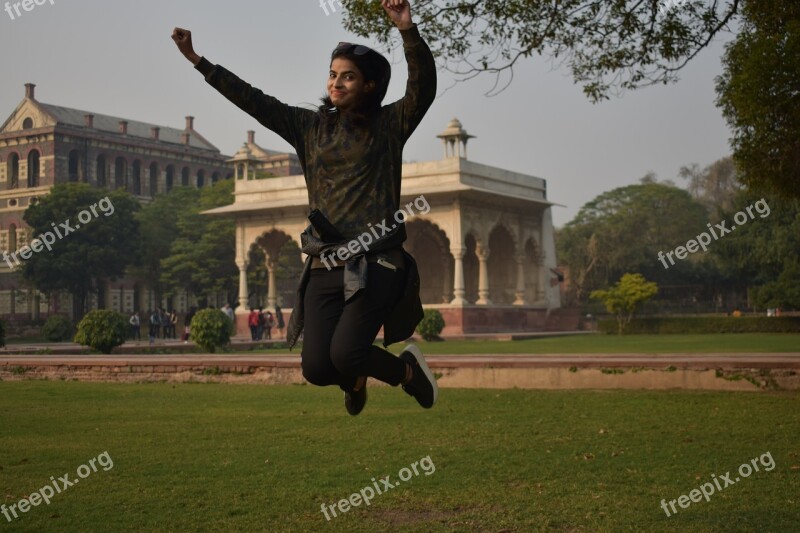 Fun Happy Happiness Girl Flying