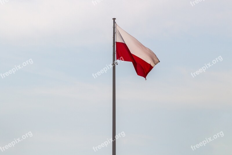 Flag Poland Polish Flag Patriotism The Mast