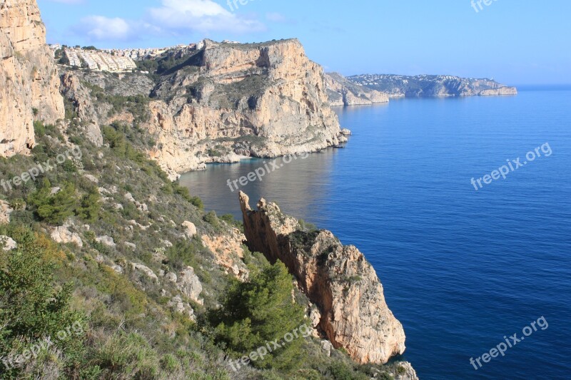 Spain Rocky Coast Mediterranean Rock Coast