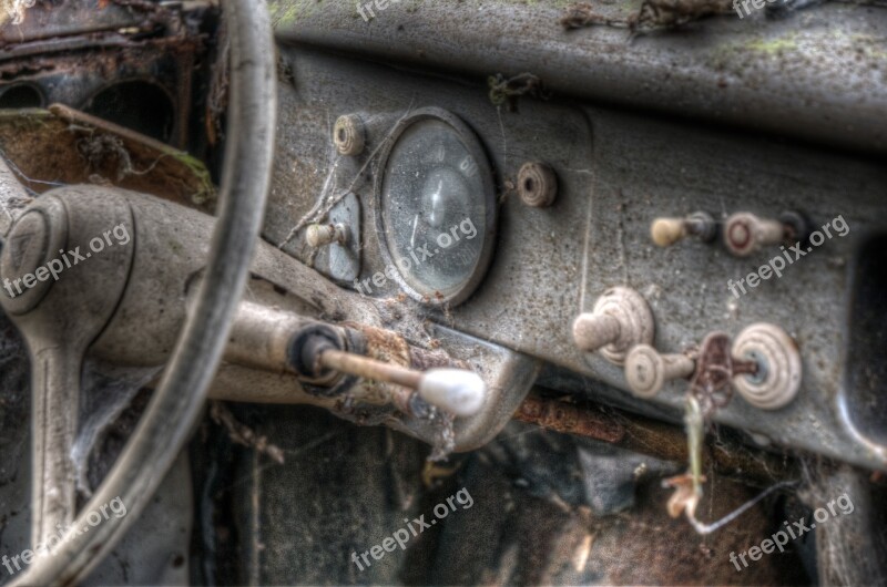 Abandoned Car Classic Rusty Rotten