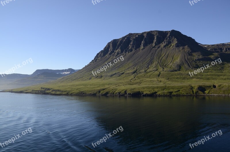 Iceland Seydisfjordur Volvanic Island Landscape Mountain