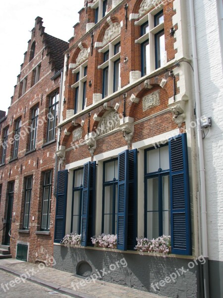 Bruges Kamienica Shutters Old House Architecture