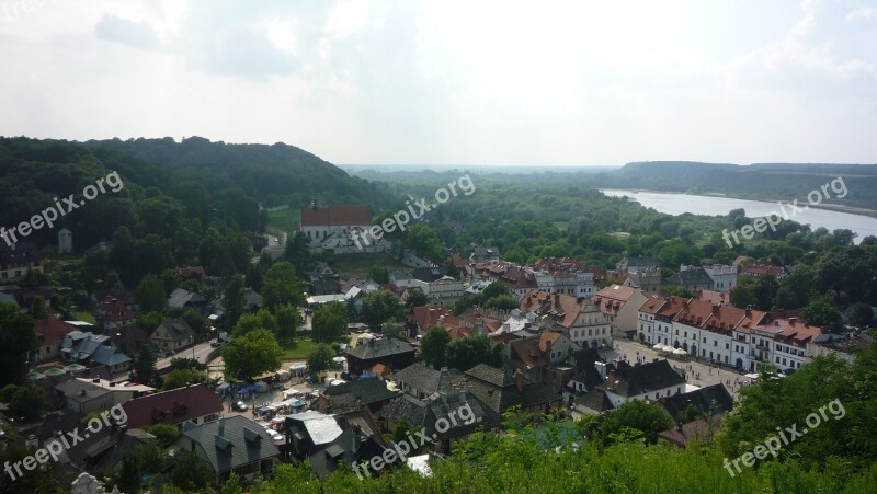 Kazimierz Dolny Poland Europe The Hill Of Three Crosses Landscape