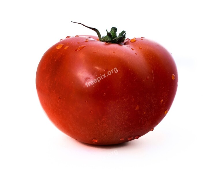 Tomato On A White Background Tomatoes Red Vegetables