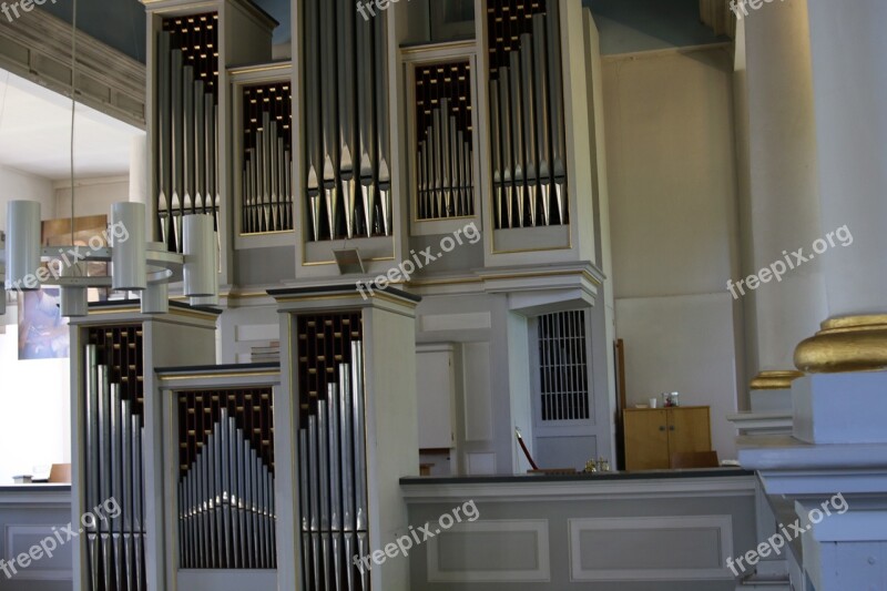 Organ Church Of Hamburg Altenwerder Organ Whistle Free Photos