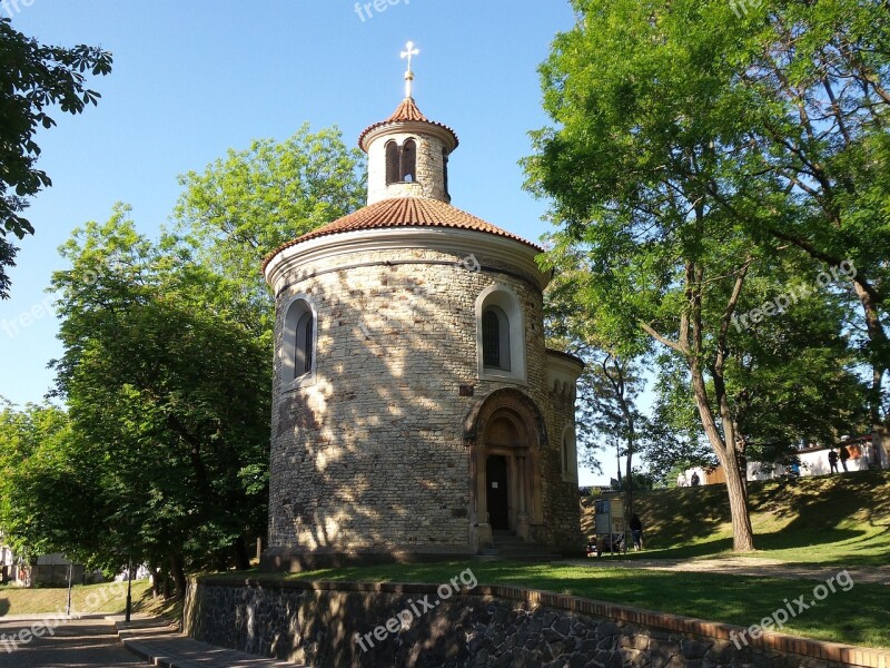 Rotunda Monument Vysehrad Park Historical Monuments