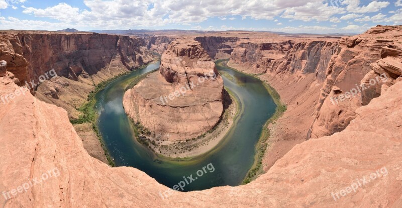 Panorama Arizona Usa Horseshoe Bend River