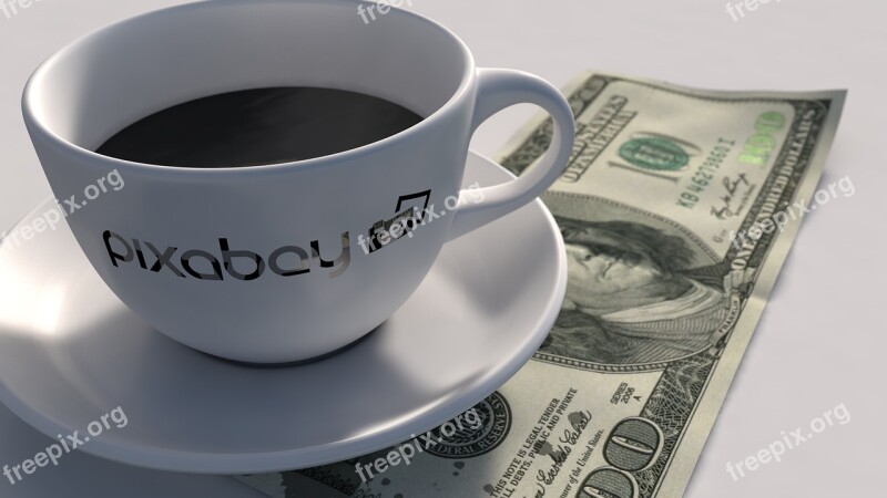 Dollar Coffee Mug Cup Finance