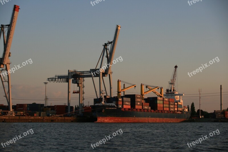 Port Of Hamburg Container Cranes Port Hamburg