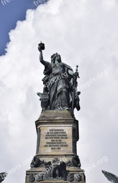 Monument Rhine Niederwald Germany The Niederwalddenkmal