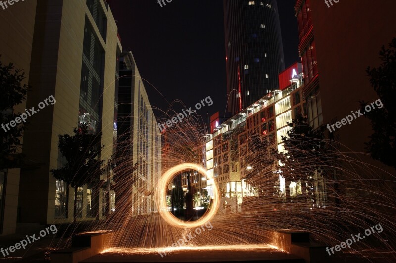 Light Painting Night Glow Photography Scenery