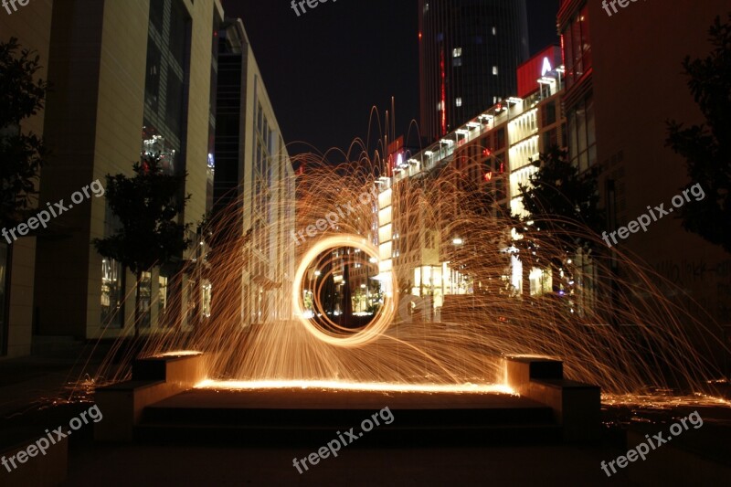 Light Painting Night Glow Photography Scenery