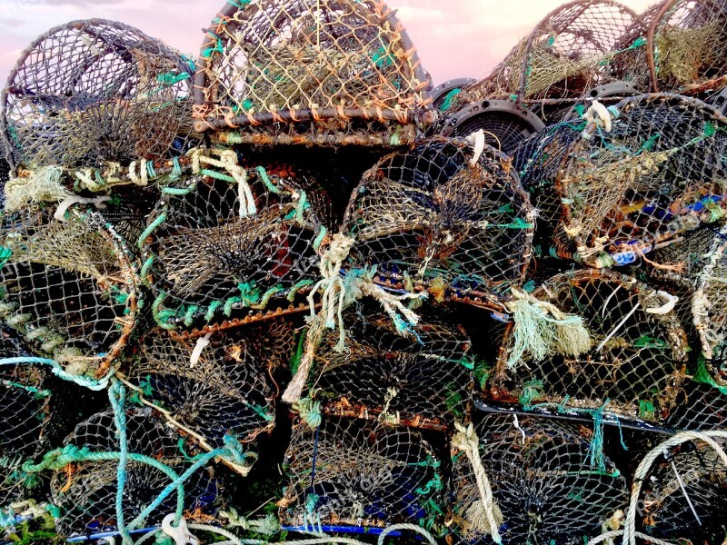 Lobster Pots Fishing Port Dock Galway