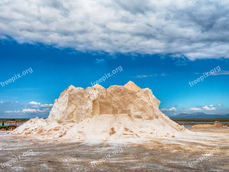 Mountain Salt Sky Salinas Desert