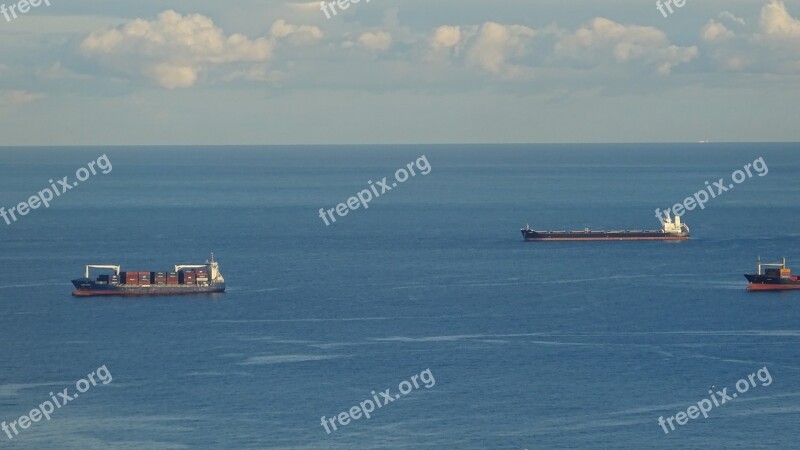 Freighters Boats Hold On Port Free Photos