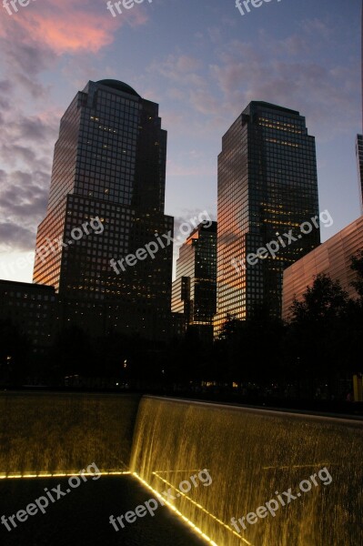 New York 911 Memorial Architecture Skyline Free Photos