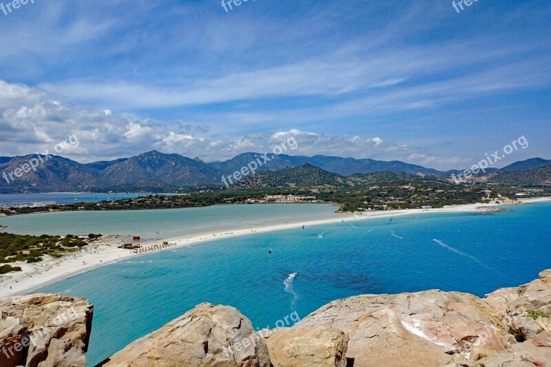 Beach Sardinia South East Arts Villasimius Spiaggia Di Porto Giunco