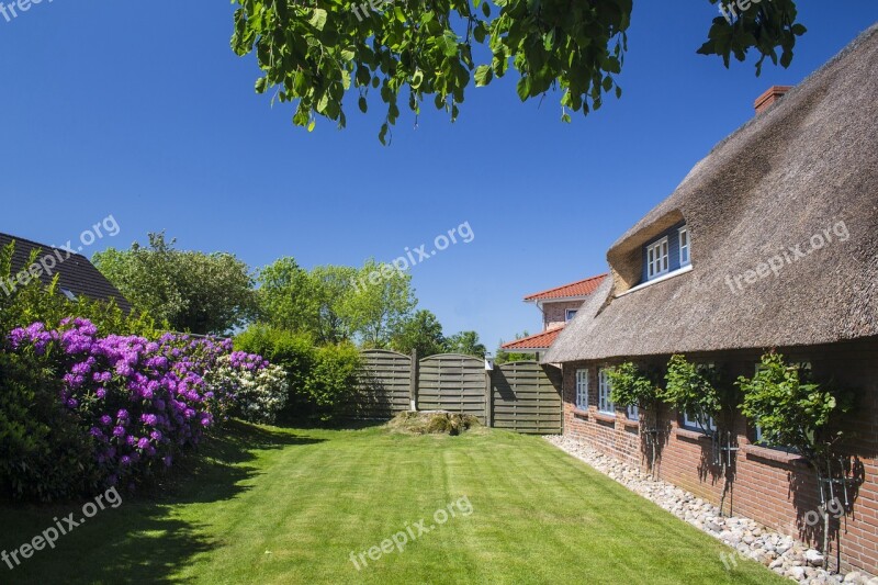 Garden Thatched Cottage Nordfriesland Architecture Friesenhaus