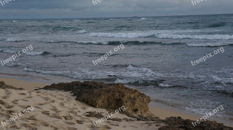 Beach Evening Sunset Beach Sea Water