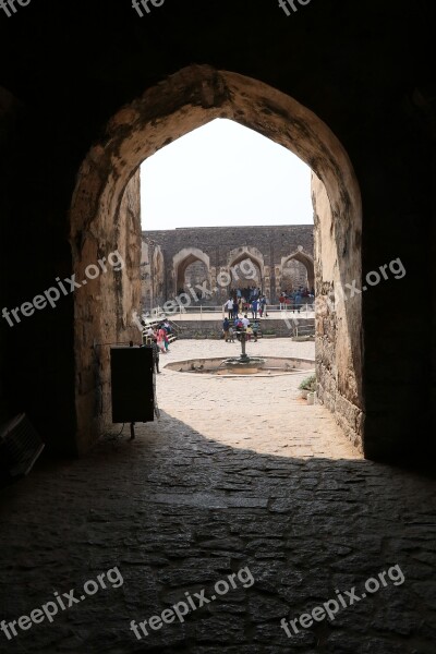 Golconda Fort Architecture Hyderabad India Free Photos