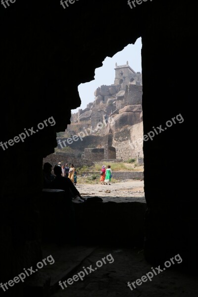 Golconda Fort Architecture Hyderabad India Free Photos