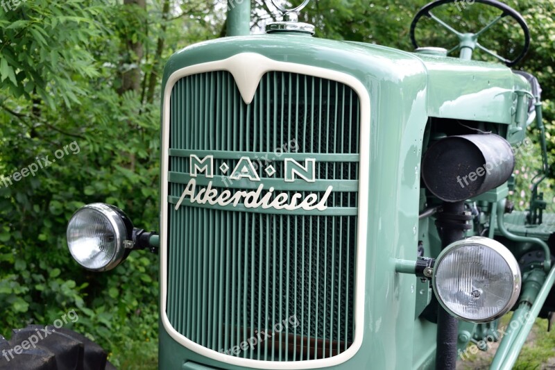 Tractor Old Green Vehicle Horsepower