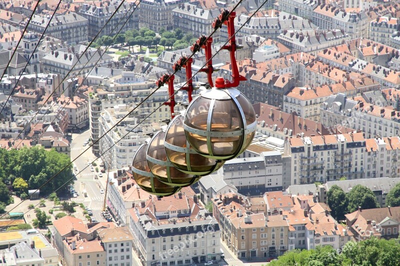 Cable Car Grenoble City Isère France