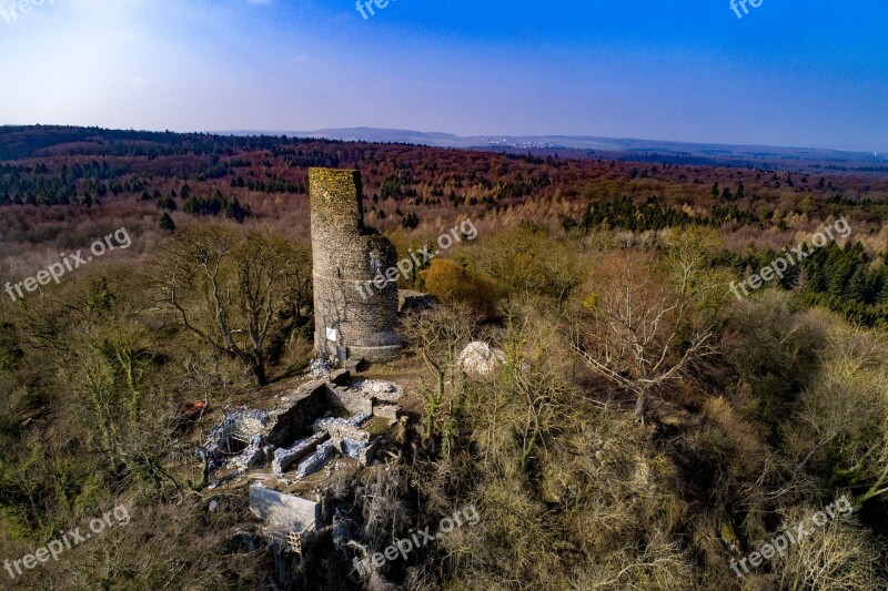 Castle Ruin Middle Ages Fortress Nature