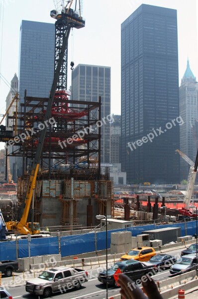 Under Construction Steel Structure Site City