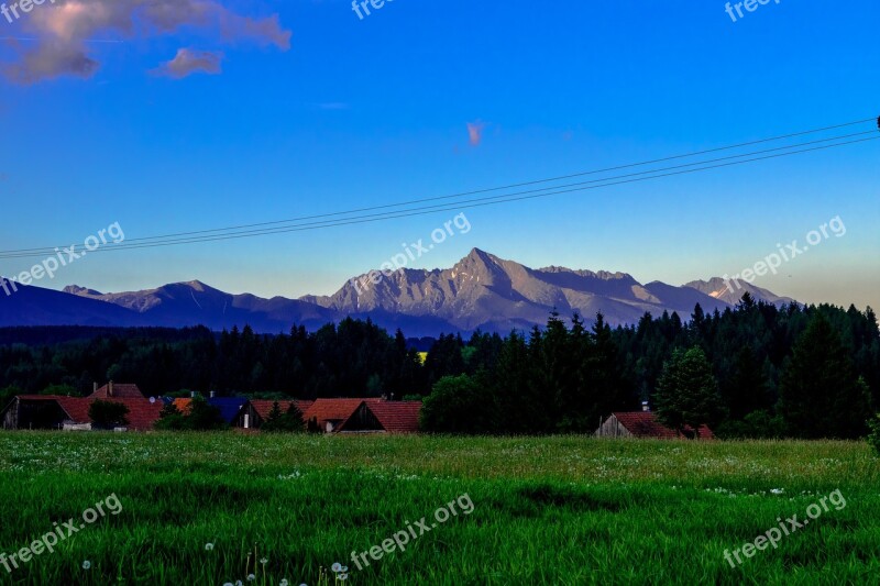 Mountain Kriváň Nature Sky Clouds