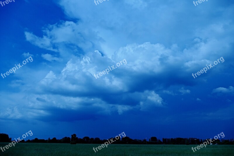 The Clouds Clouds The Sky Storm Dark Blue