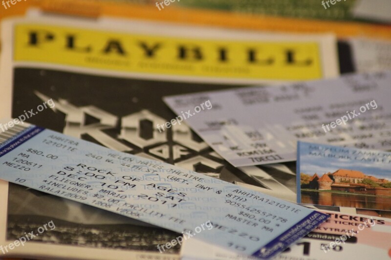 Tickets Ticket Playbill Admission Event