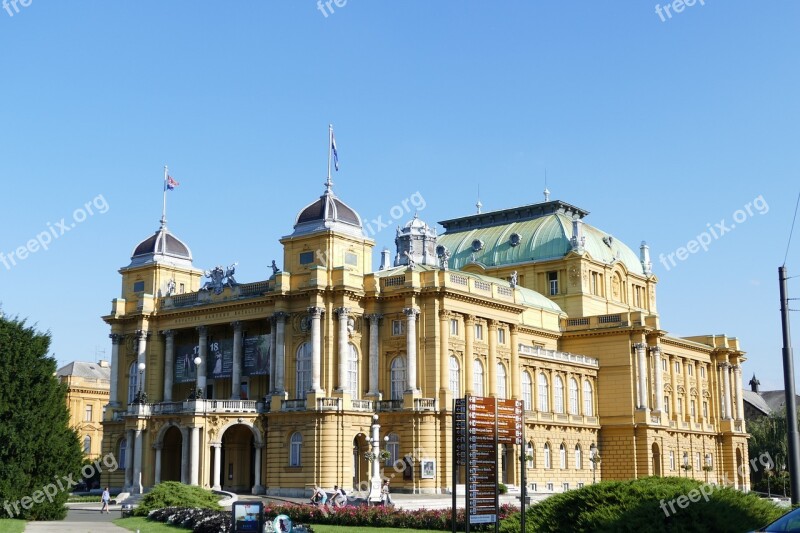 Croatian National Theatre Theatre Zagreb Croatia Architecture