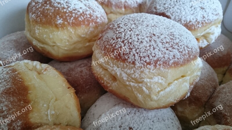 Berlin Donut Food Fritters Sweet