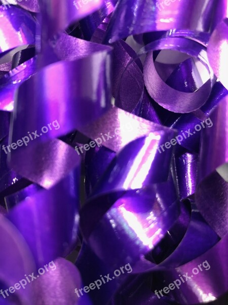 Purple Ribbon Curls Free Photos