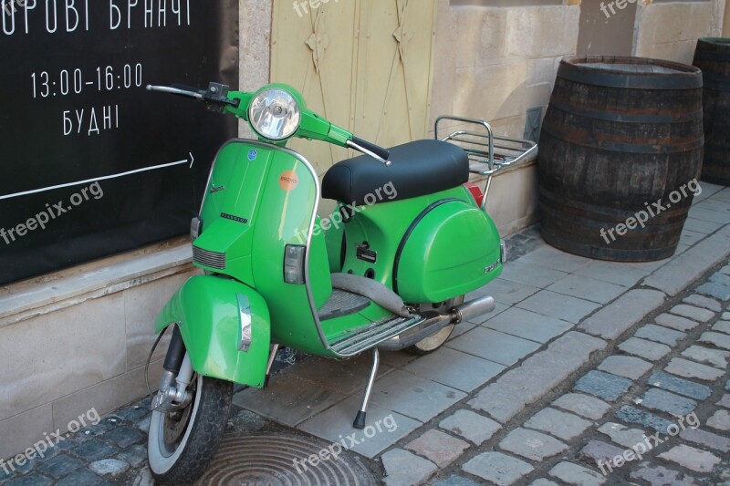 Moped Means Of Transport Ukraine Lviv City Centre